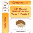 KS1 Mental Maths Practice - Year 1 Pack 4