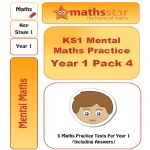 KS1 Mental Maths Practice - Year 1 Pack 4